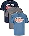 Produktbild JACK & JONES Herren 3er-Set T-Shirts aus Baumwolle (Regular Fit Pack 3, XL)