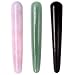 Domika Crystal Massage Wand for Acupuncture Therapy Pointed Stick Tretament Gua Sha Scraping Tool,Natural Rose Quartz + Black Obsidian + Green Aventurine