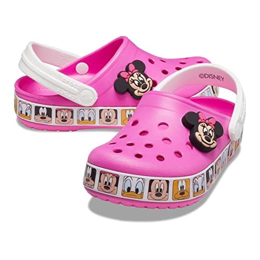 CROCS Fl Minnie Mouse Band Clog T - Electric Pink - C6 , 207720-6QQ-C6, Kids Unisex , Electric Pink , C6