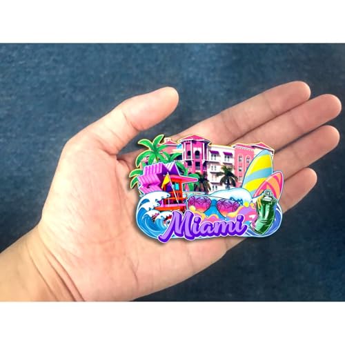 Imán decorativo redondo de madera 3.5 pulgadas miniatura 4