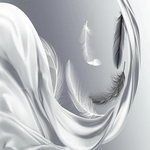 Papier peint 3D de plumes pour décoration murale salon - 4