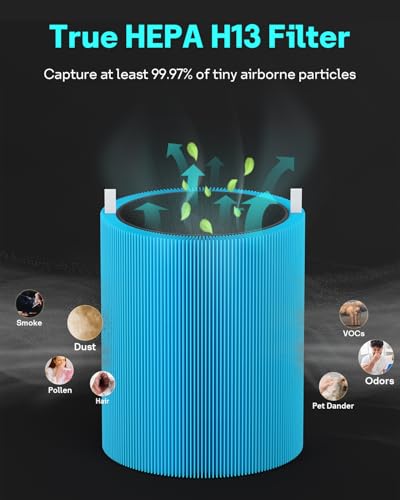 Image of Leemone Blue Pure 411 Series AllergenBlock Filter Compatible with Blueair Blue Pure 411, 411 Auto, 411+ Air Purifier, 2 Pack