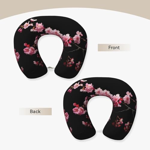 Almohada de viaje de espuma viscoelástica negra miniatura 3