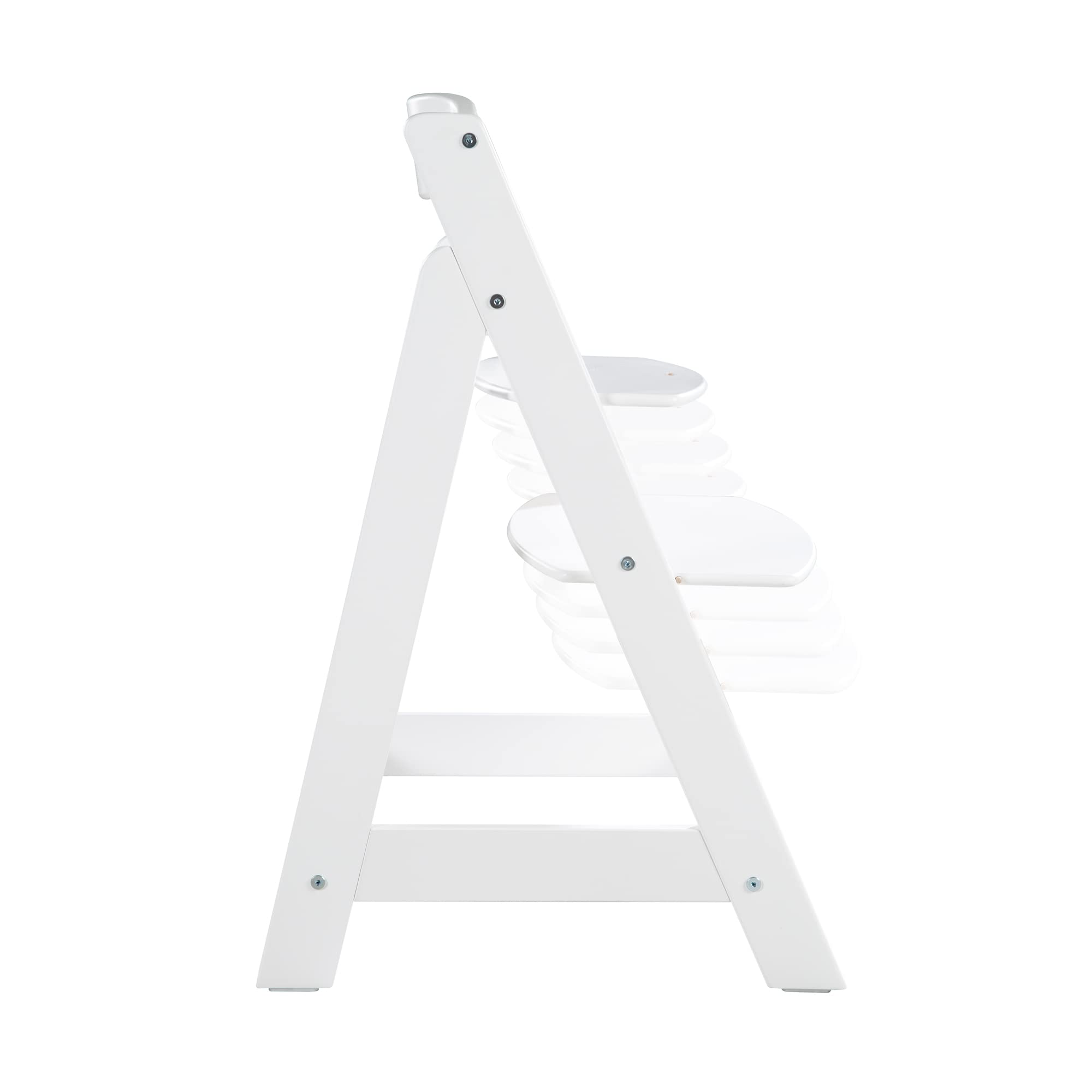 roba Seggiolone Evolutivo Sit Up Flex 2 in 1, Altezza Regolabile, dai 6 Mesi fino ai 70 kg, con Poggiapiedi, Robusto ed Ergonomico, Legno Laccato Bianco