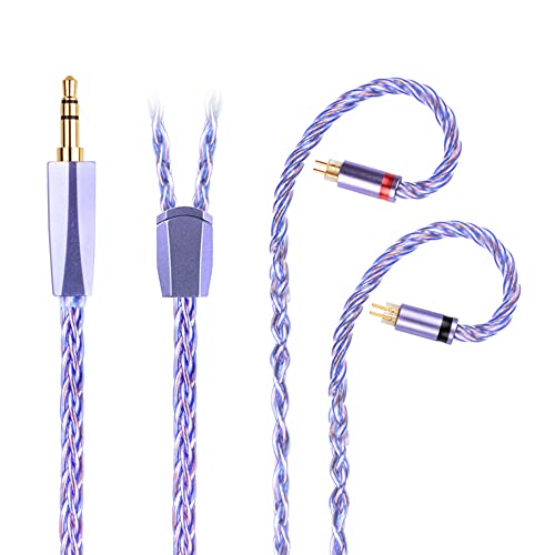 NICEHCK SpaceCloud Ultra イヤホンリケーブル 6N銀メッキ単結晶銅と7N単結晶銅線のミックス 0.78 2Pin 3.5mmプラグ HiFi 金属製コネクタ 着脱式 柔らかい アップグレードケーブル 上位ケーブル 柔らかい 1.2m