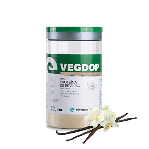 Vegdop Proteína De Ervilha - Baunilha Caramelizada - Pote 450G, Elemento Puro