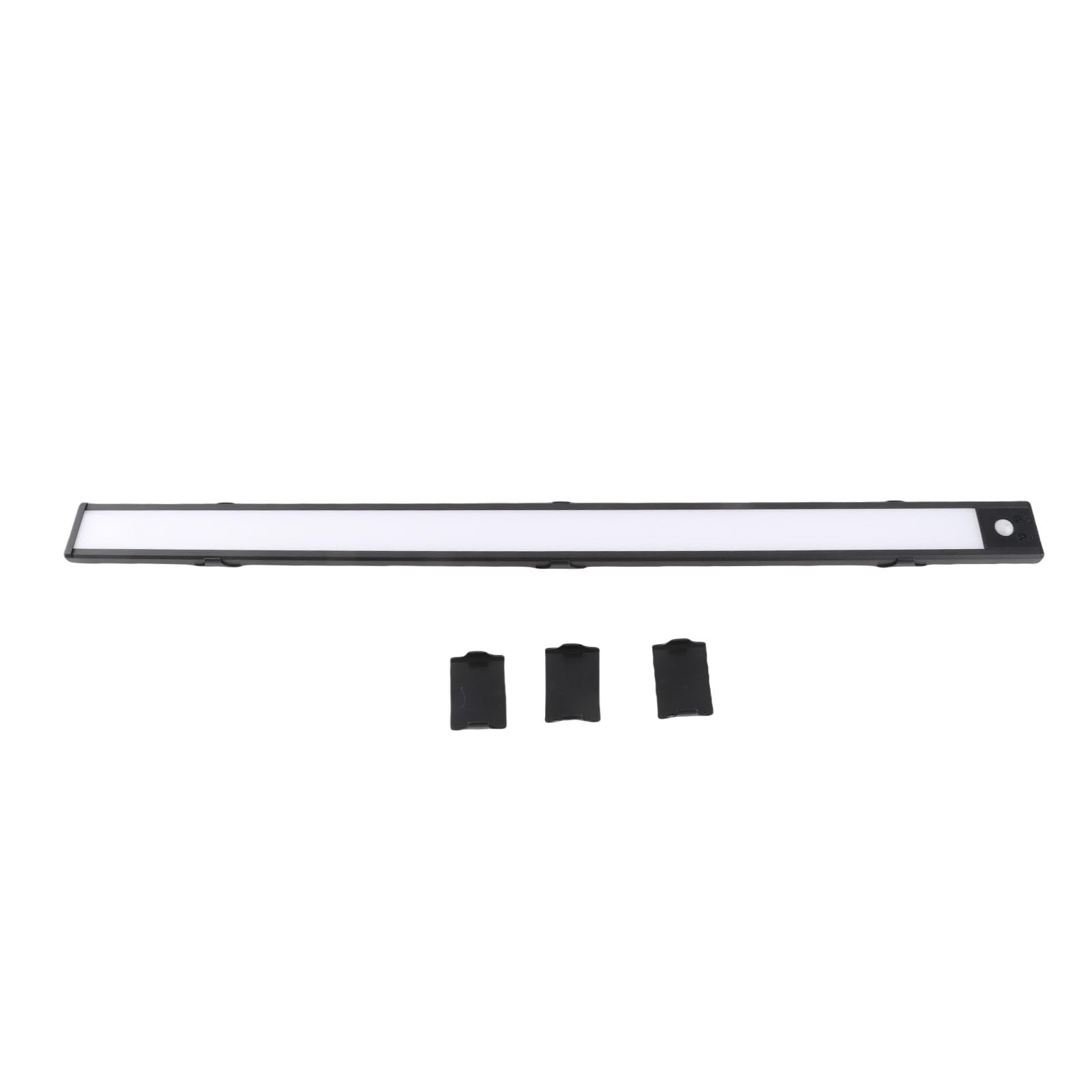 Barra luminosa a LED con sensore di movimento, lampada da armadio ricaricabile ultra sottile per corridoio, nero, 23,6 pollici