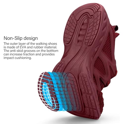 Image of Pujcs Women Shoes Lightweight Tennis Shoes Non Slip Gym Workout Shoes Breathable Mesh Walking Womens Sneakers