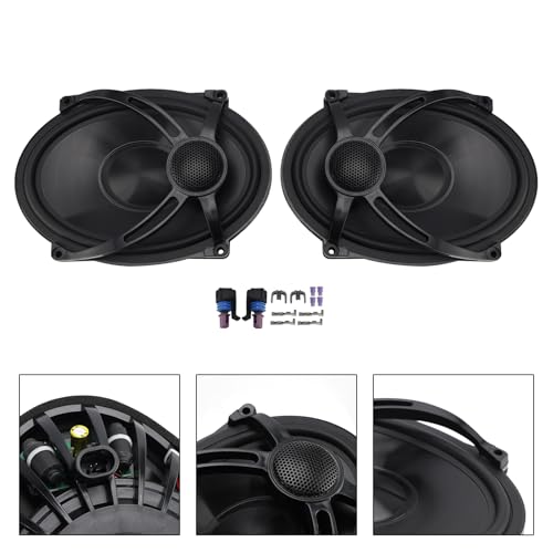 Parlantes 5" x 7" para tapas de bolsa de moto Touring miniatura 6