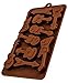 Produktbild BlueFox Silikonform Gitarren, Eiswürfelform, Pralinenform Silikon, Schokoladenform, Giessform, 21 x 10 x 1,5cm, Süßigkeiten und Pralinen mit Musik, Farbe: Braun