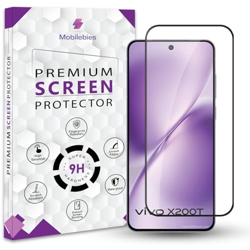 Image of Premium Tempered Glass Screen Protector Guard For Vivo X200T 5G (6.67 Inch, Pack of 1) | Edge to Edge Coverage With Easy to installation kit