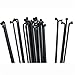 USMITING 36 Pcs Mountain/Road Bike Steel 14G/14K Spokes Black Colour High Strength Fit for Bicycle Spokes 170mm-350mm BZN001(257mm)