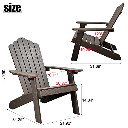 Ovios Adirondack Chair Resin Adirondack Chairs Modern Adirondack Chairs,Brown #TOP2
