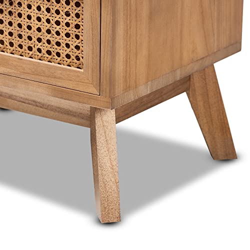 Baxton Studio Baden End Table, Natural Brown/Walnut Brown #TOP7