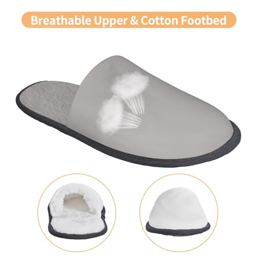 Gary Print House Slippers For Women And Men,Soft Slippers With Memory Foam,Non-Slip Indoor Home Shoes3