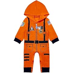 Orange Astronaut Bodysuit - Long Sleeve