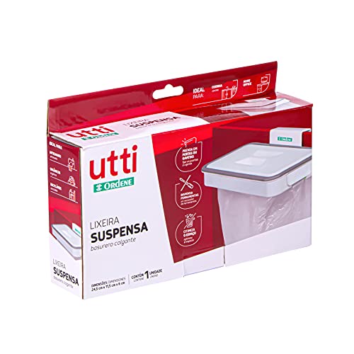 Lixeira Plástica Suspensa, Linha Utti, Ordene.