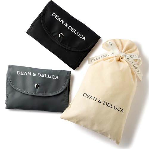 DEAN & DELUCA ショッピングバッグブラック&チャコールグレーギフト