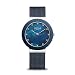 Produktbild BERING Damen Quarz Uhr | Armbanduhr 35 mm silbernes Edelstahlgehäuse und blaues Zifferblatt | Milanaisearmband | Saphierglas | 5 ATM | 11435-387