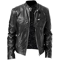 Chaqueta Cuero Hombre Jackets Chaqueta Moto Hombre Negra