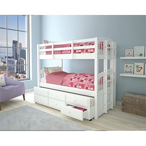 Litera individual sobre individual con riel de seguridad, escalera, cama nido individual con 3 cajones para adultos, no necesita somier, muebles para dormitorio, sala de estar, habitación de invitados