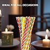 H&S Biodegradable Paper Straws for Drinking - 120pcs - Recyclable Multi Colored Party Straw Set #5