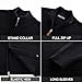 PJ PAUL JONES Mens Full Zip Sweater Fall Casual Stand Collar Zip Up Knit Long Sleeve Cardigan Sweaters Winter Fashion Cardigans Black M
