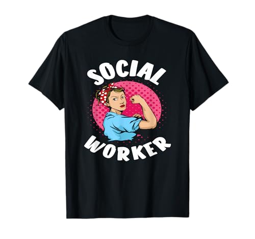 Humor Asistente Social Agradecimiento Regalos Social Worker Trabajador Social Camiseta Unisex-Adultos S Manga Corta T-Shirt Negra Talla S