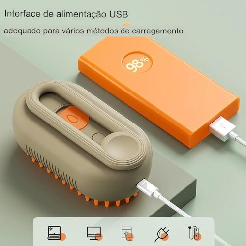 Escova Pet À Vapor Ultrassônica para Gatos, Cachorros Coelhos Pet