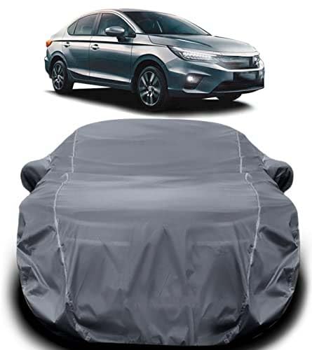 Image of AUCTIMO City Car Cover - Waterproof, Triple Stitched, Fully Elastic, Ultra Surface Protection (Grey Look)