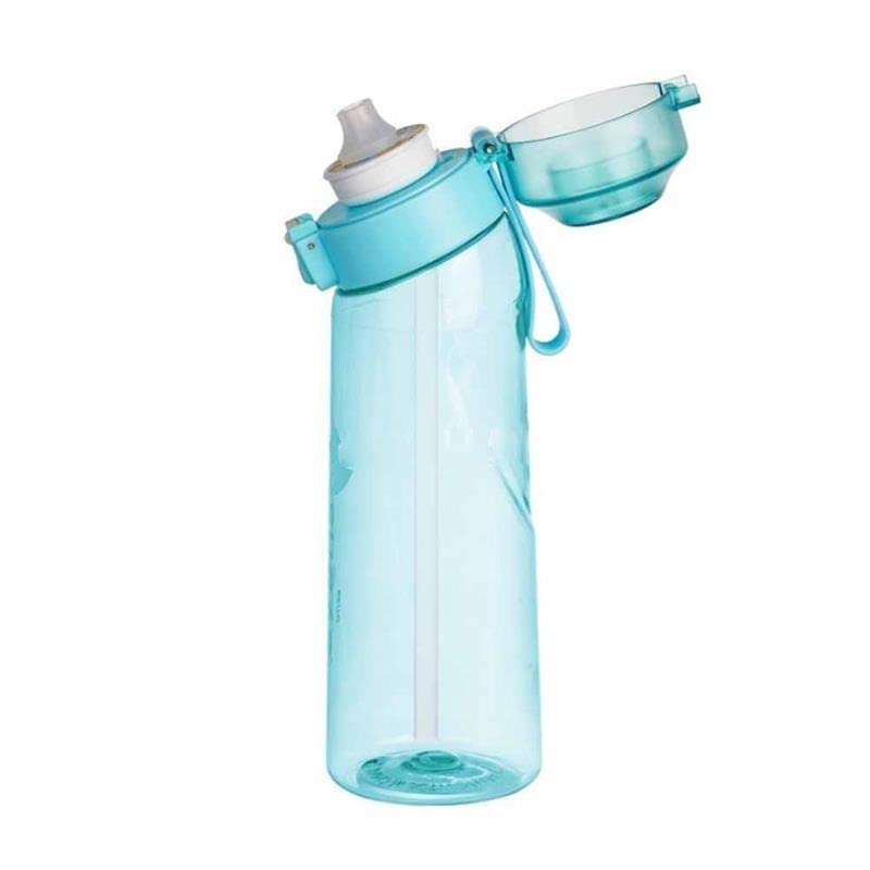 hardinox Air Water Bottle Flavour pod - 650ml Flavored Water Bottle,650ml Air Flavour Water Bottle with Fruit Scented Pods for Cycling 0 Calorie (Blue（Water bottle only，No Taste Pod）)