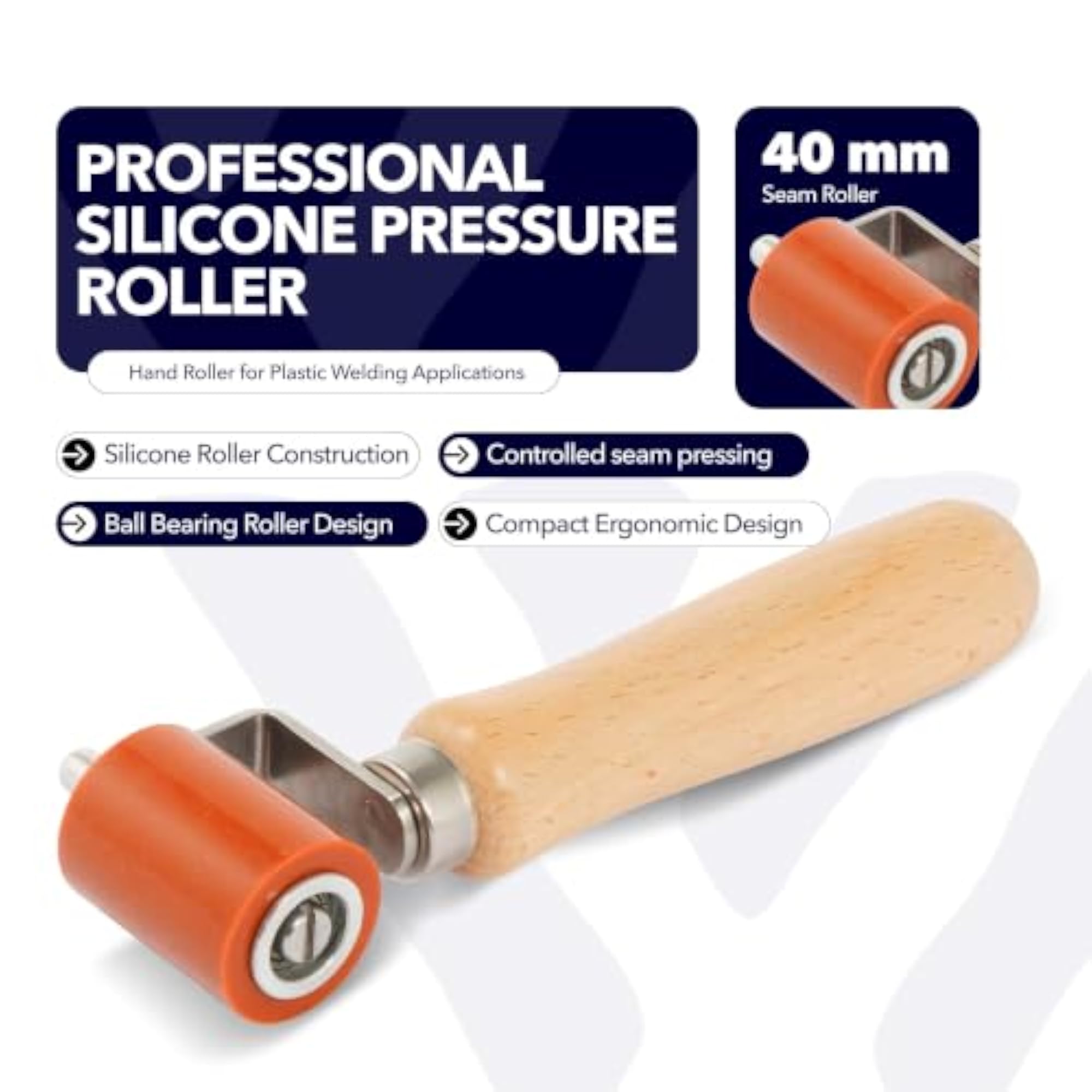 Pressure Roller 40mm Silicone for Crafting