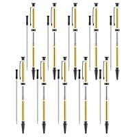 Dytabepl 10-Teiliges Stift-Set zum Drechseln, Holzgefertigte Kugelschreiber 7 mm Slimline-Stift-Drehset mit Nachfüllpackung, Drehbank-Drechselzubehör, Schwarz