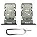 Produktbild IS-TECK SIM-Kartenhalter Ersatz SIM-Tray Kompatibel mit Samsung Galaxy S21 / Plus/Ultra 5G Dual inklusive SIM-Nadel SIM-Kartensteckplatz (Schwarz)