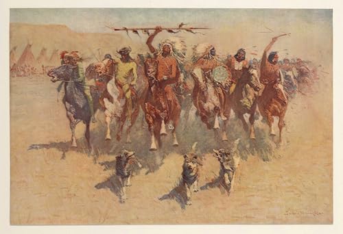 La Cérémonie des scalps de Frederic Remington Impression Tableaux Graffiti Art Mural 60x90cm