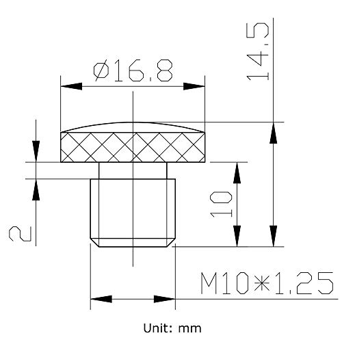 M10 Motorcycle Mirror CNC Aluminum Blanking Plugs Screws with Anodic Oxidation: 10mm: 2 x clockwise (10mm 2 x Right Thread) - Thumbnail 4
