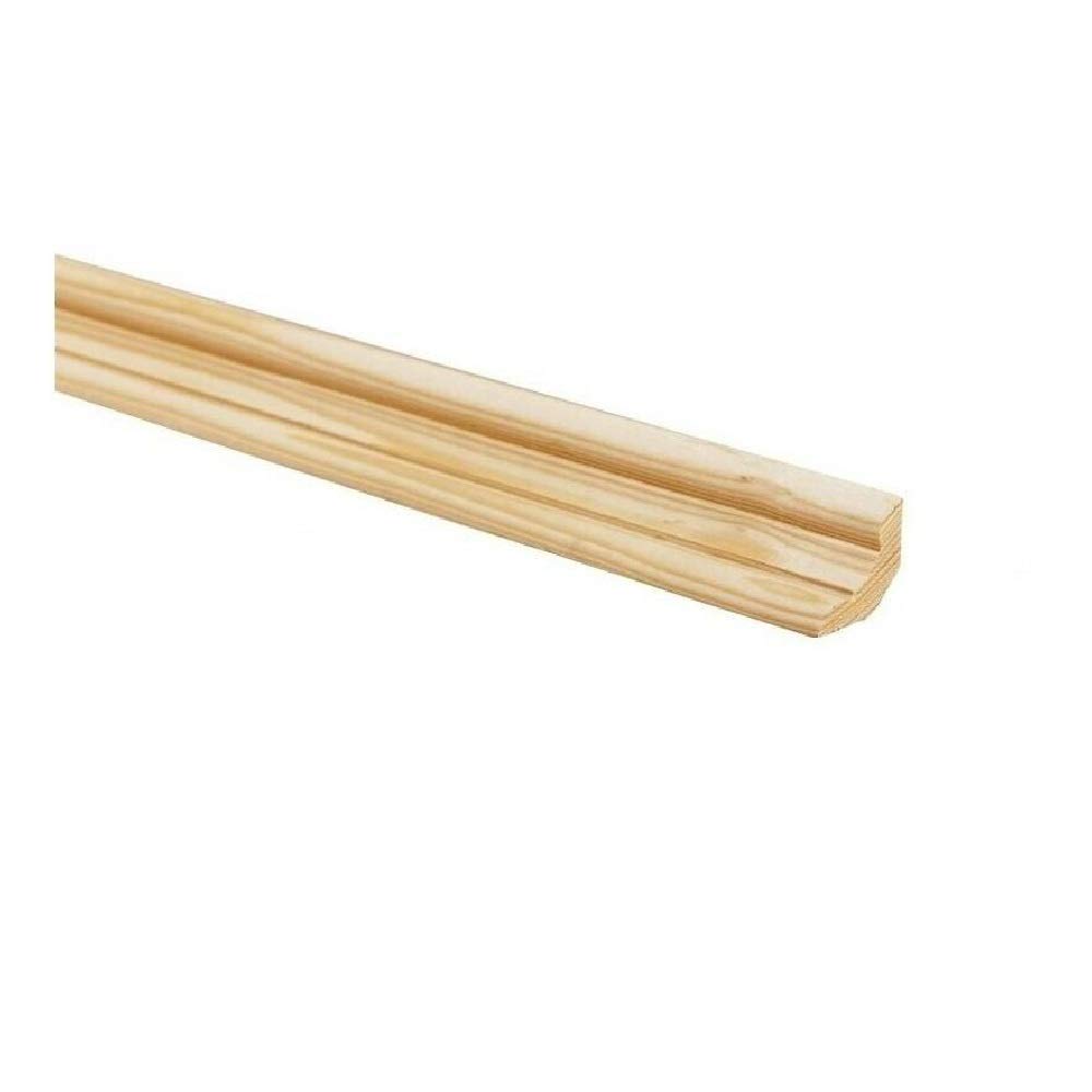 2.4M / 94.49 inch Pine Scotia Decorative Trim Moulding Beading Wooden Timber Edging TMW Profiles (Butterfly 20x20mm)