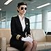 Haakong Flight Attendant Costume Set for Women Airline Stewardess Outfits Flight Attendant Hat for Halloween Party (Style 2)