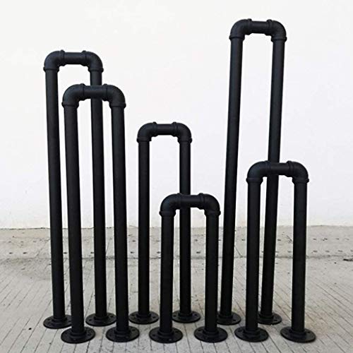 Garde-corps d'escalier en U en fer forgé noir pour marches de grenier - 6