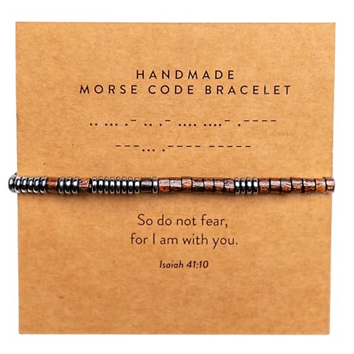 Pulsera Ajustable Hecha a Mano con Versículo Bíblico miniatura 1
