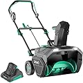 Litheli Cordless Snow Blower, 40V 20-Inch Single-Stage Battery-Powered Snow Thrower with Brushless Motor, 2 Headlights, 180° Rotating Chute & 45° Adjustable Deflector, 4Ah Li-ion Battery & Charger