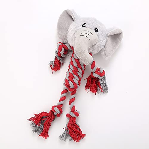 Perro peluche juguetes perro masticar juguete, 5 formas de paquete de juguetes interactivos rellenos con tentáculos de cuerda de algodón, estilo de estilo lavable resistente a los dientes de mordedura