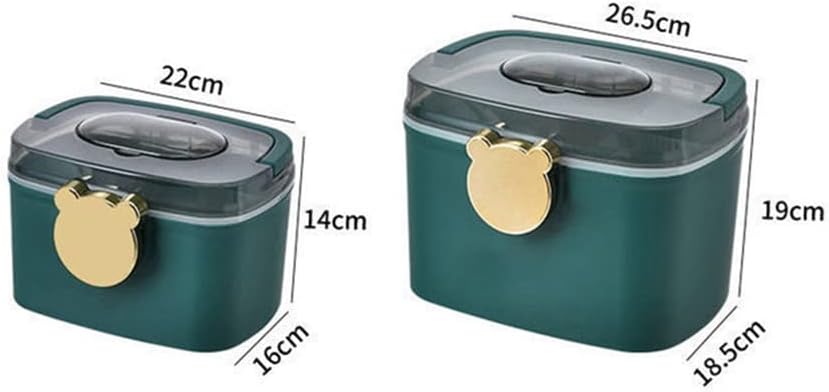 救急箱 収納ボックス 薬箱 多層薬の薬箱、携帯用薬の胸部貯蔵、オーガナイザーケース 大容量 多機能収納 家庭用 (Color : G