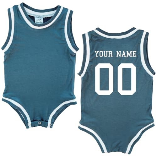 Custom Sleeveless Basketball Sport Jersey for Babies Personalized with Name & Number, Back ONLY