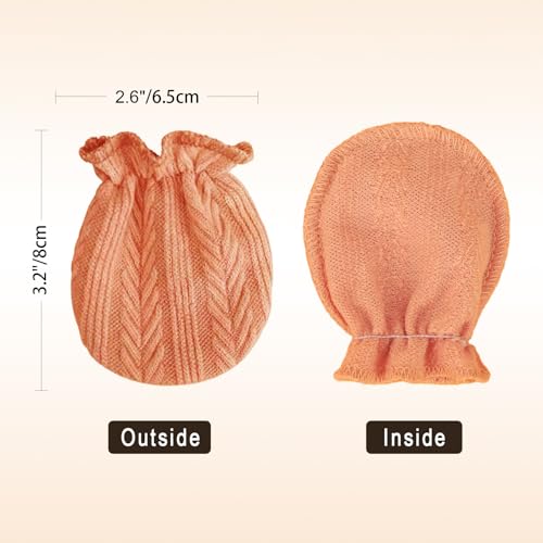 Image of AQOKKA Baby Swaddle Blankets with Bow Hat Mittens Set Wheat-Pattern Infant Receiving Blankets Swaddles for Newborns Unisex Toddler Swaddle Wrap Sets for Baby Girls Boys Nursery Warm Shower Gift
