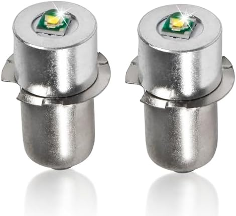 YEORO 2Pcs AC/DC 6-30V P13.5S Upgrade LED Flashlight Bulb,3W 6V 9V 12V 18V 19.2V 24V LED Conversion Kit For Torch Lantern Bike Work Light Maglit Bulbs,Non-Polarity - Foto 4