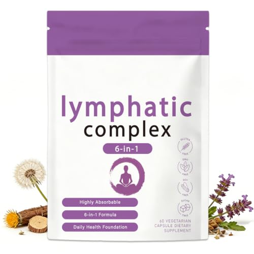 PBZPBZ 6-in-1 Lymphatic Complex | Herbal Blend with Dandelion Burdock Root & Bromelain | Vegan Non-GMO Formula for Healthy Circulation & Fluid Balance (1)