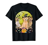 Bonita camiseta de Halloween de labrador para mamá de perro, papá de perro, amantes de los cachorros, dueño de mascotas o cualquier persona que ama el sombrero de bruja, búho, murciélago, caramelo, calabaza. Camiseta gráfica perfecta de labrador para llevar para disfraz de Halloween o para fiestas de escuela y familia.