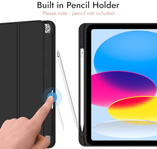 Image of Robustrion Case for iPad 11th Gen (A16) / 10th Generation Cover Case (2025 /2022), Smart Flexible Trifold Flip Stand Cover [Pencil Holder] for iPad 10th Gen / 11th Generation [Auto Sleep Wake] - Eiffel