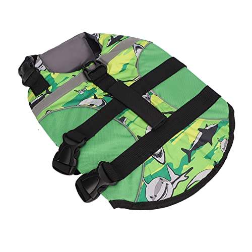 Chaleco Flotante para Natación para Perros, Chaleco Salvavidas Reflectante Ergonómico con Anillo en D, Gancho para Perros Transpirable, Ajustable para Nadar (S)